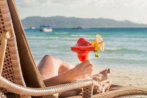 young beautiful woman enjoying summer vacation, beach relax, sun